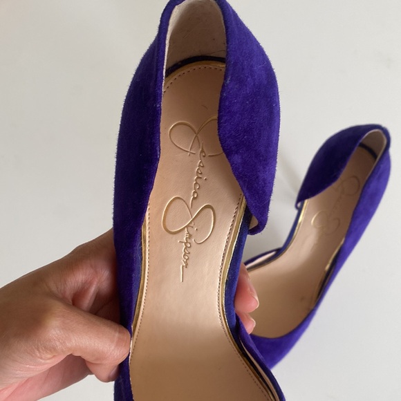 Jessica Simpson Purple suede high heels - Picture 2 of 3